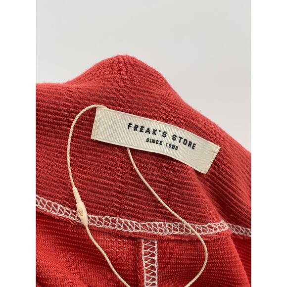 FREAKS STORE Women's Red Textured Sleeveless Halter Tie-Back Jumpsuit SZ M/L - Picture 11 of 12